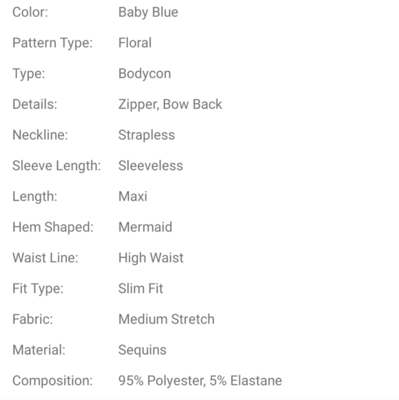 Baby Blue Strapless, Big Bow, Mermaid Maxi Gown for Special Events - Picture 10 of 12